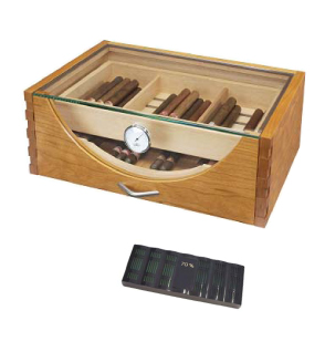 Tiempo Bart � 150 Cigars capacity Glass top humidor